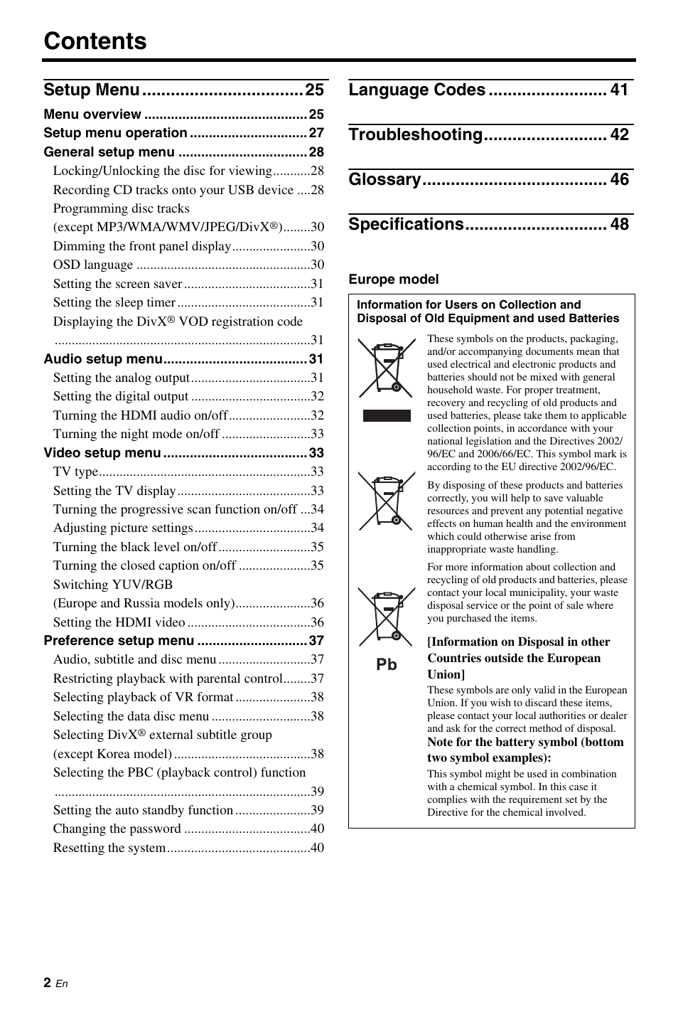 Yamaha DVD-S663 User Manual | Page 6 / 53