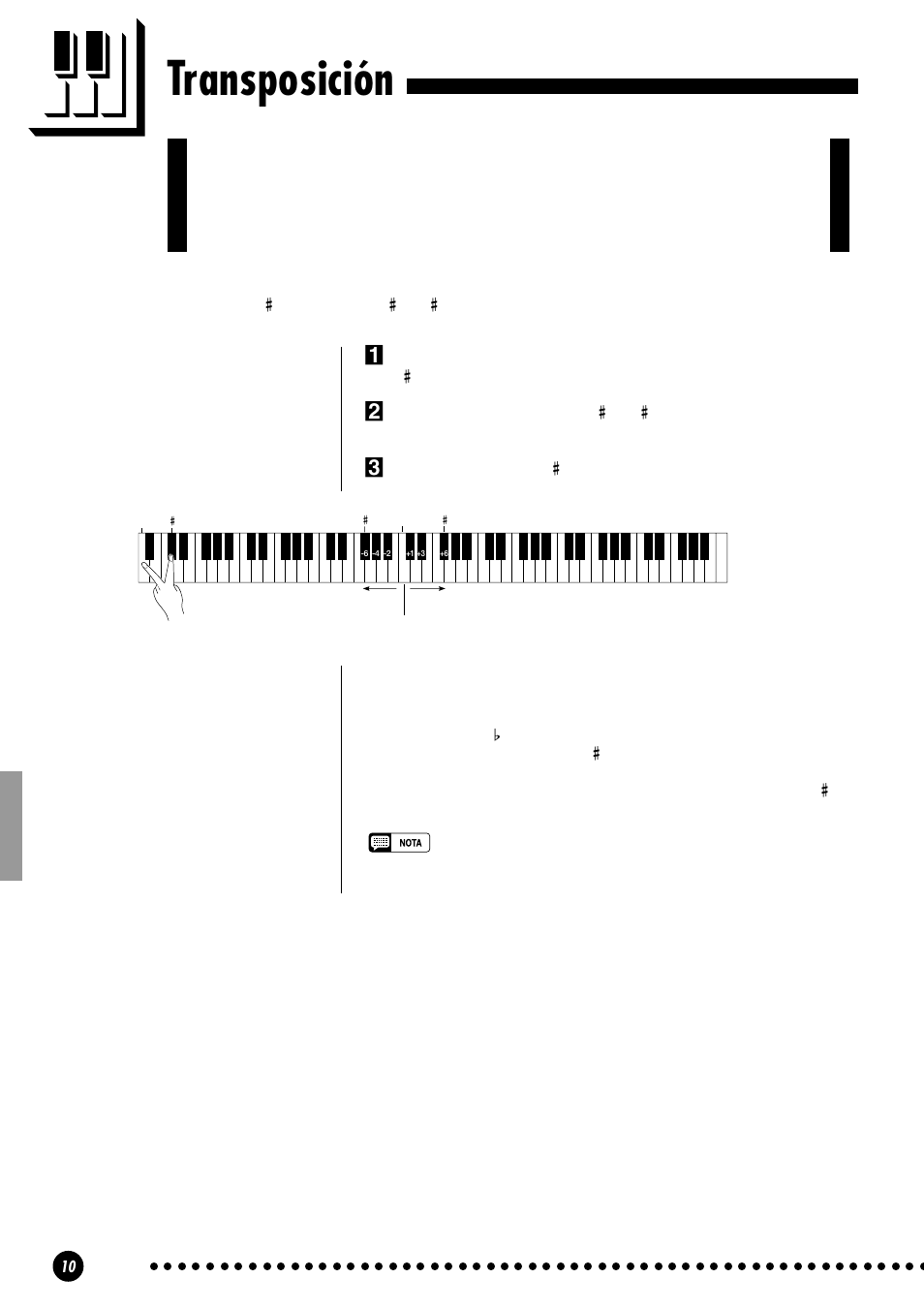 Transposición | Yamaha CLP-810S User Manual | Page 10 / 28