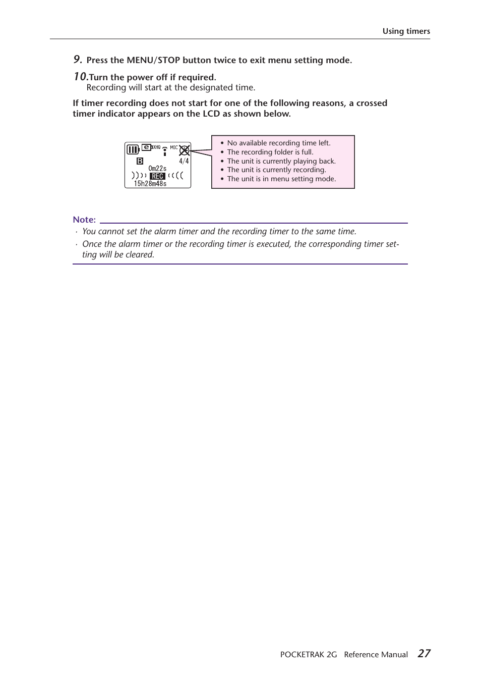 Yamaha POCKETRAK 2G User Manual | Page 27 / 54