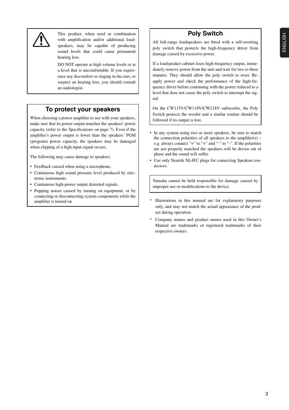 Poly switch | Yamaha C115V User Manual | Page 3 / 11