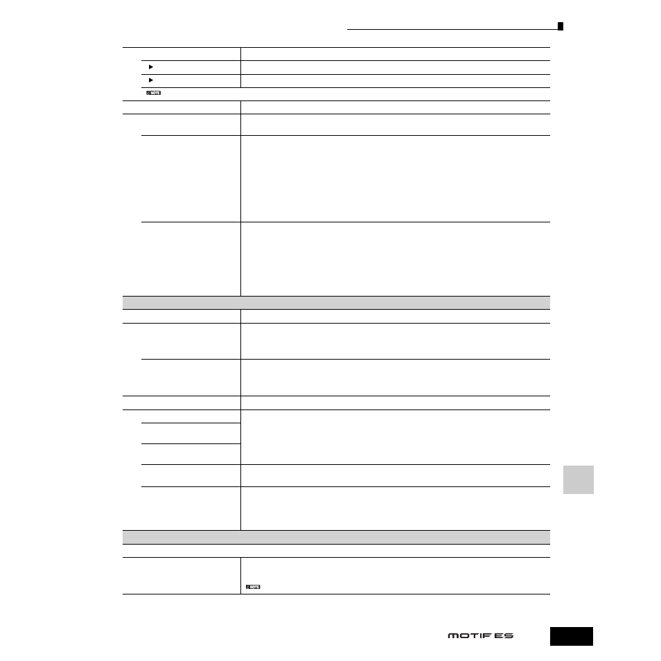 Yamaha Motify ES8 User Manual | Page 261 / 300