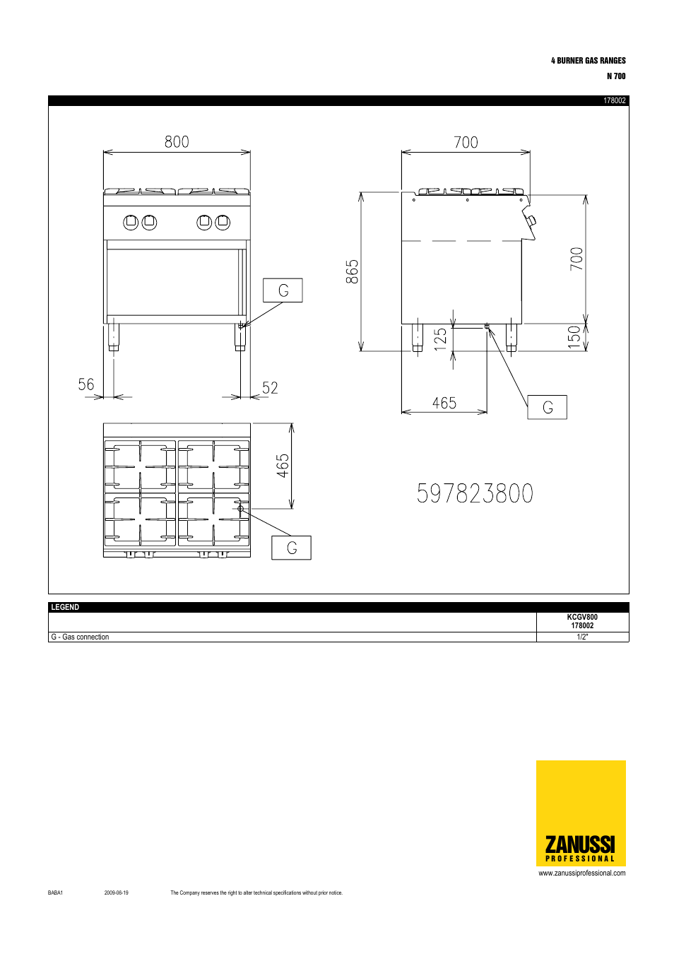 Zanussi | Zanussi KCGFG800 User Manual | Page 3 / 5
