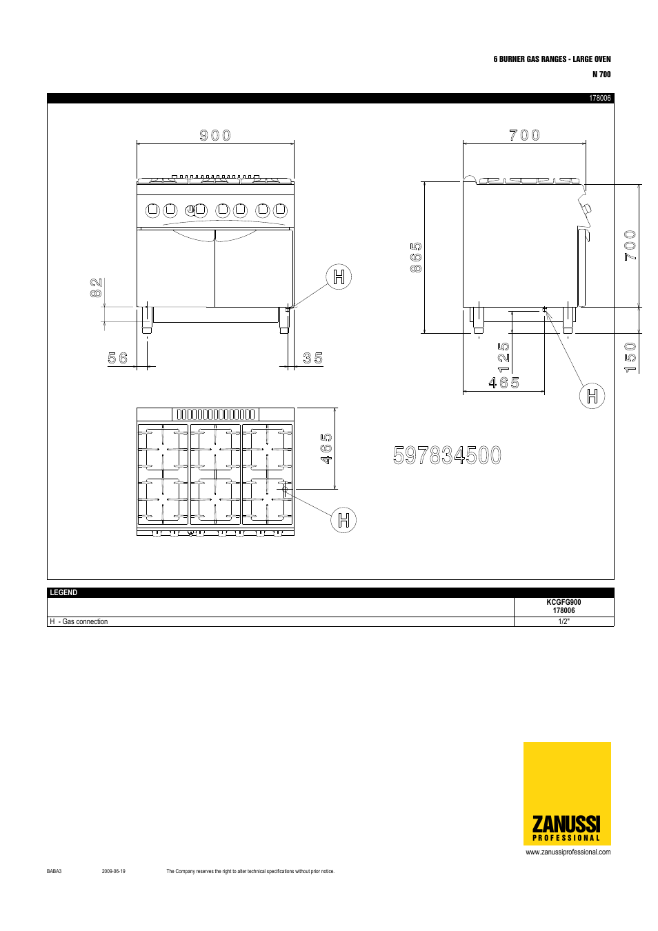 Zanussi | Zanussi KCGFG900 User Manual | Page 3 / 3