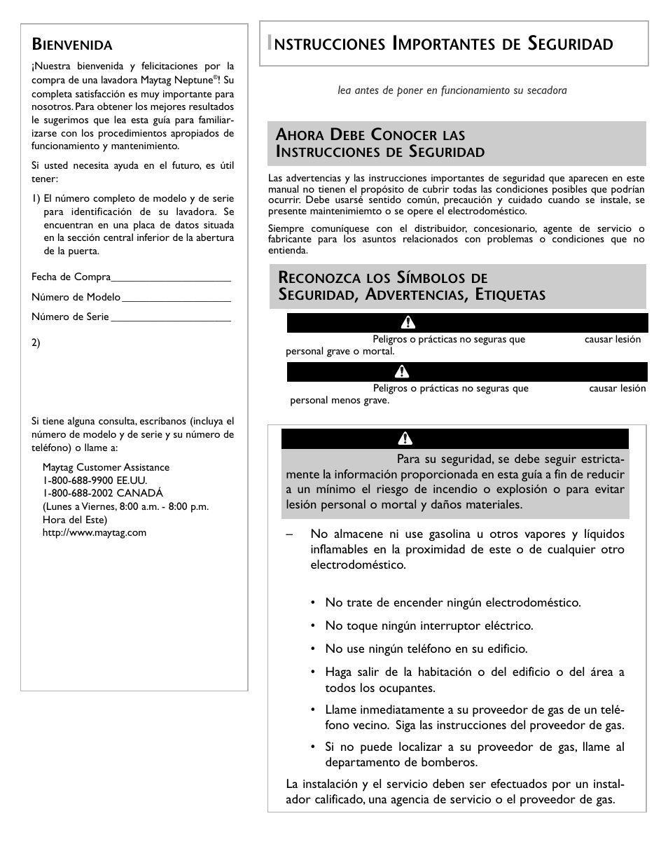 Maytage Neptune Dryer MD55 User Manual | Page 26 / 36