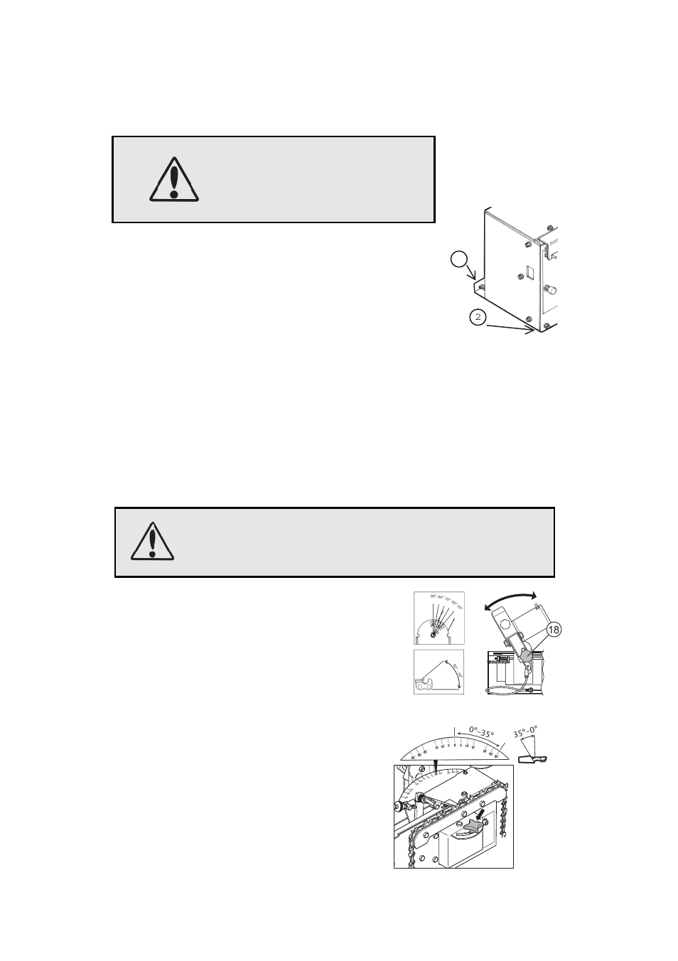 Installing the sharpening machine, Install the machine on a bench or stand, Note | The machine must be securely fixed. 1, About 1-5 mm outside at the front edge. 2, Power supply, Connect the red cable to + and the black to, Cutting angle, Grinding angle, The cutting angle can be varied between 90 | Sliprobot L1 User Manual | Page 8 / 20