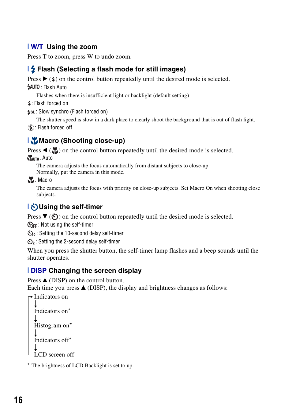 3M Cyber-shot W130 User Manual | Page 16 / 40