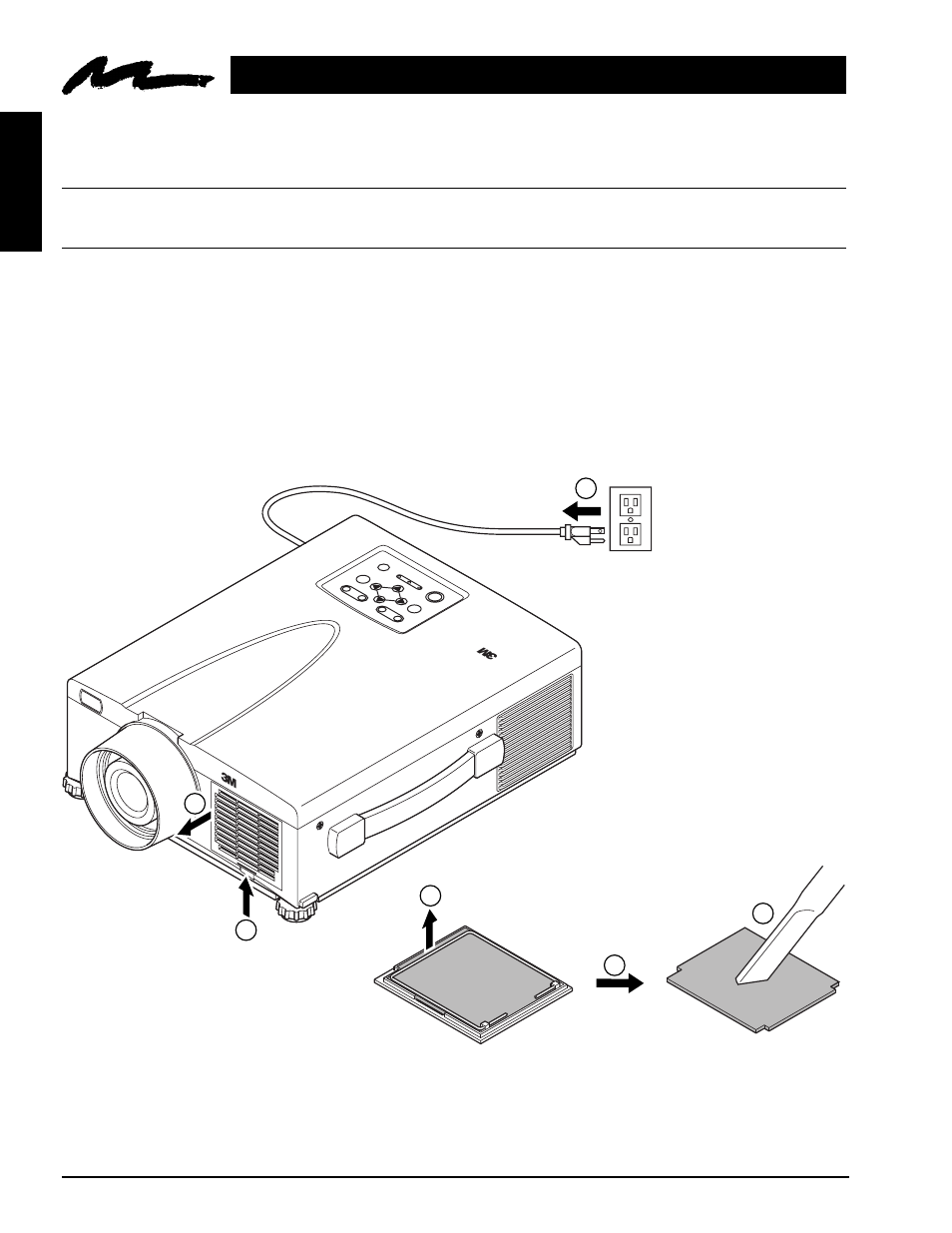 Maintenance, 1 cleaning the air filter, Section 5: maintenance | English, Figure 5.1 remove air filter | 3M MP8670 User Manual | Page 21 / 38