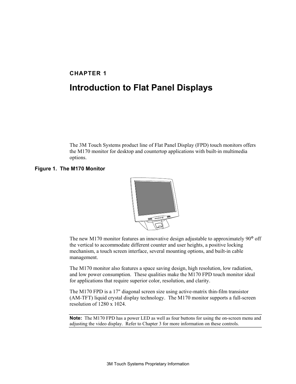 Introduction to flat panel displays | 3M MicroTouch M170 User Manual | Page 9 / 33