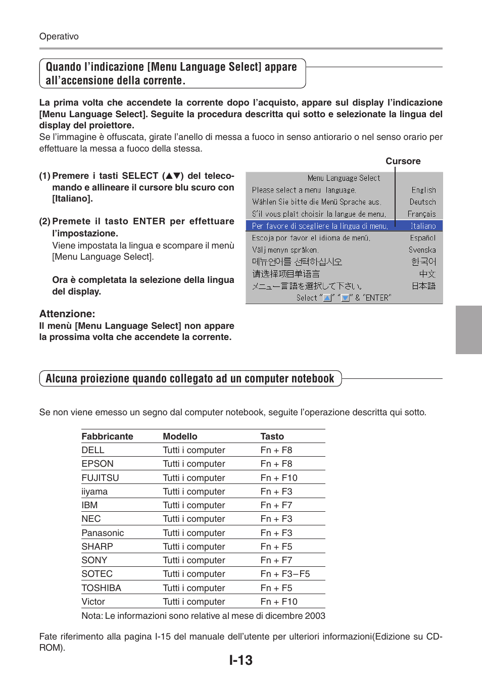I-13 | 3M PX5 User Manual | Page 70 / 95