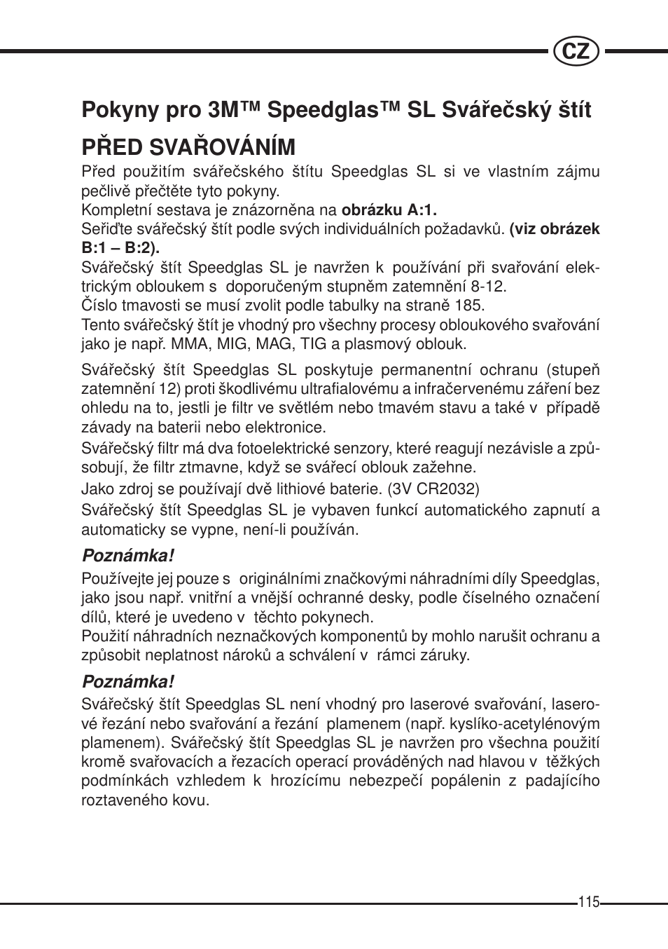 3M SPEEDGLAS SL User Manual | Page 115 / 187
