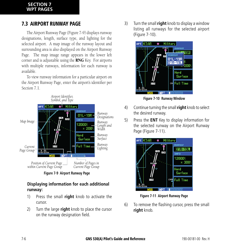 3 airport runway page | Garmin GNS 530 User Manual | Page 122 / 288