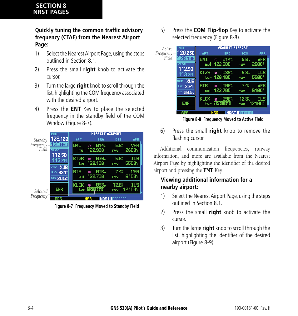 Garmin GNS 530 User Manual | Page 146 / 288