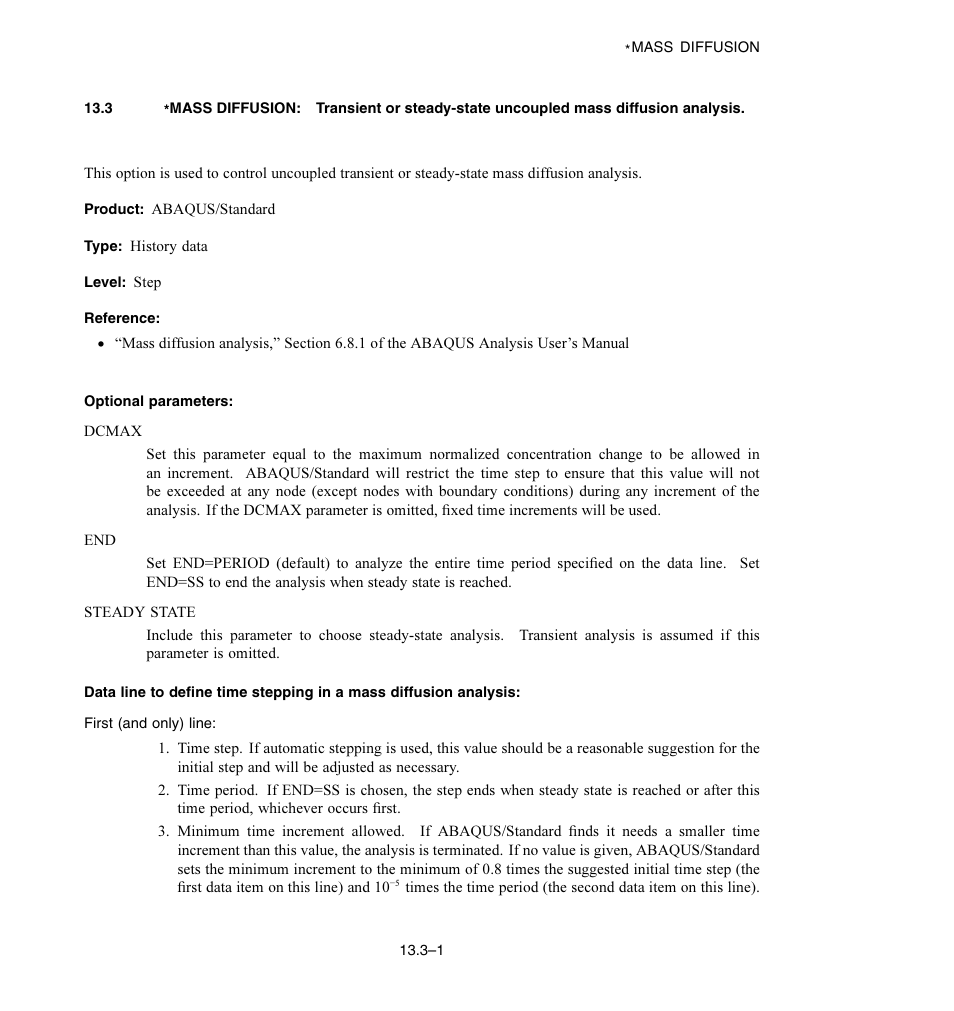 Optional parameters | ABAQUS Volume II: I–Z User Manual | Page 131 / 628