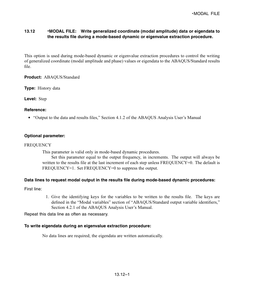 Optional parameter | ABAQUS Volume II: I–Z User Manual | Page 151 / 628