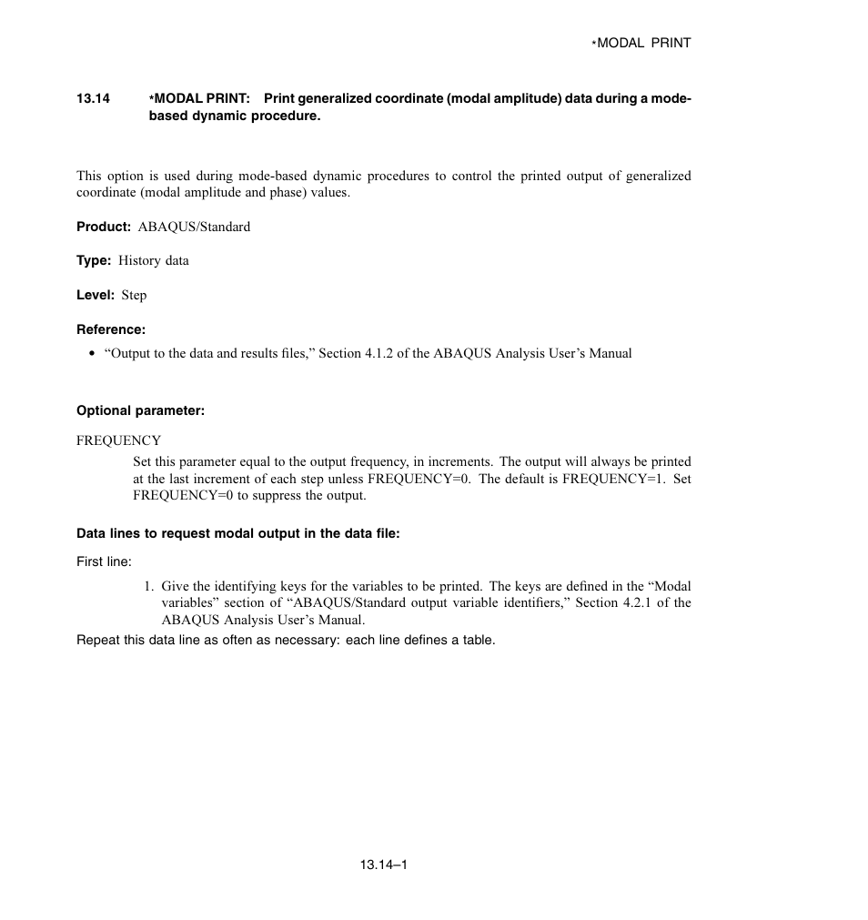 Optional parameter | ABAQUS Volume II: I–Z User Manual | Page 155 / 628