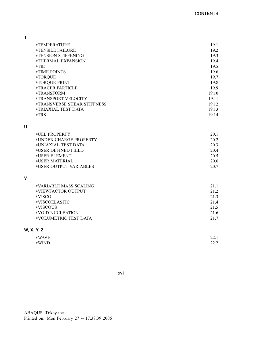 ABAQUS Volume II: I–Z User Manual | Page 19 / 628