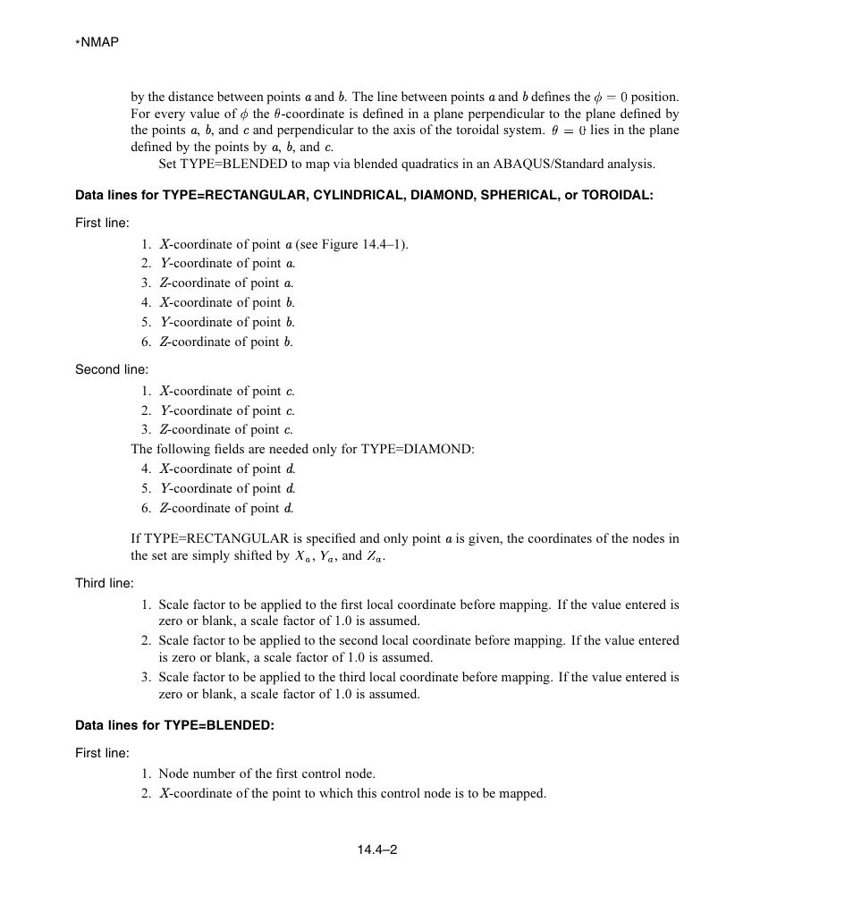 Data lines for type = blended | ABAQUS Volume II: I–Z User Manual | Page 196 / 628