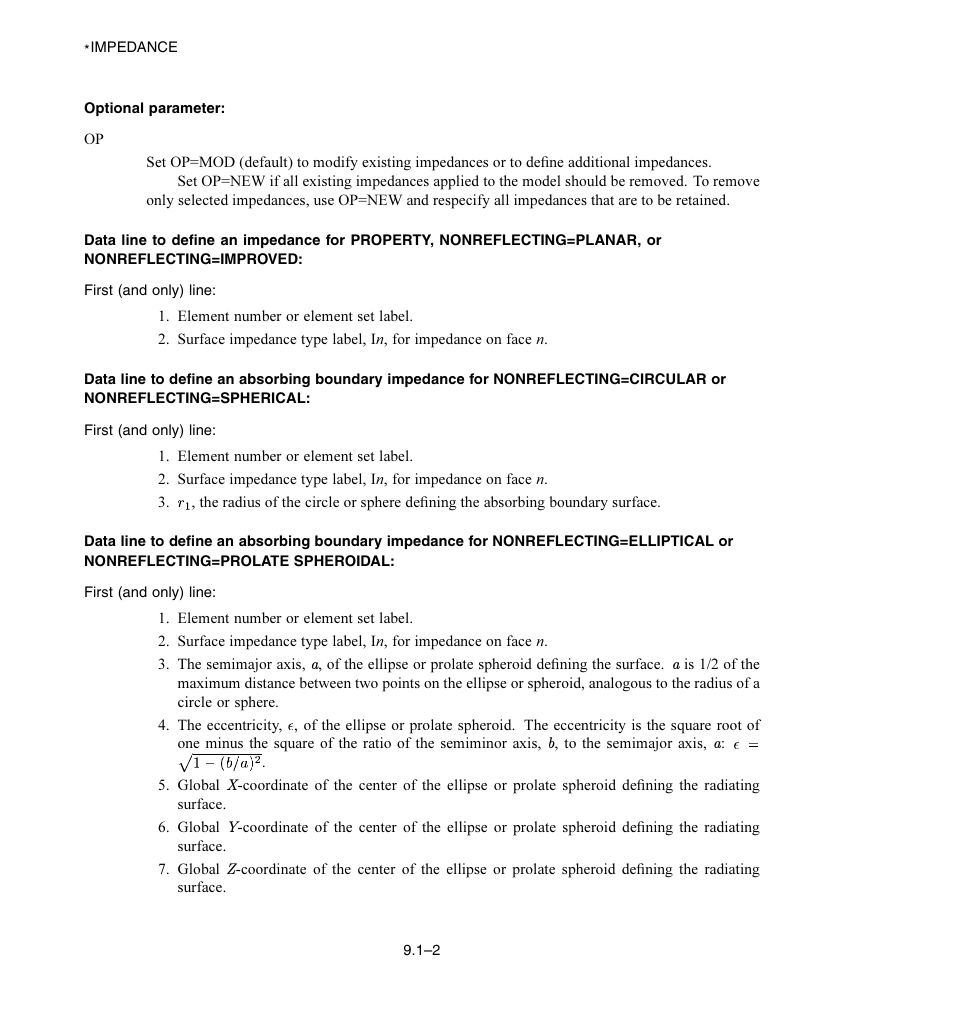 Optional parameter | ABAQUS Volume II: I–Z User Manual | Page 24 / 628