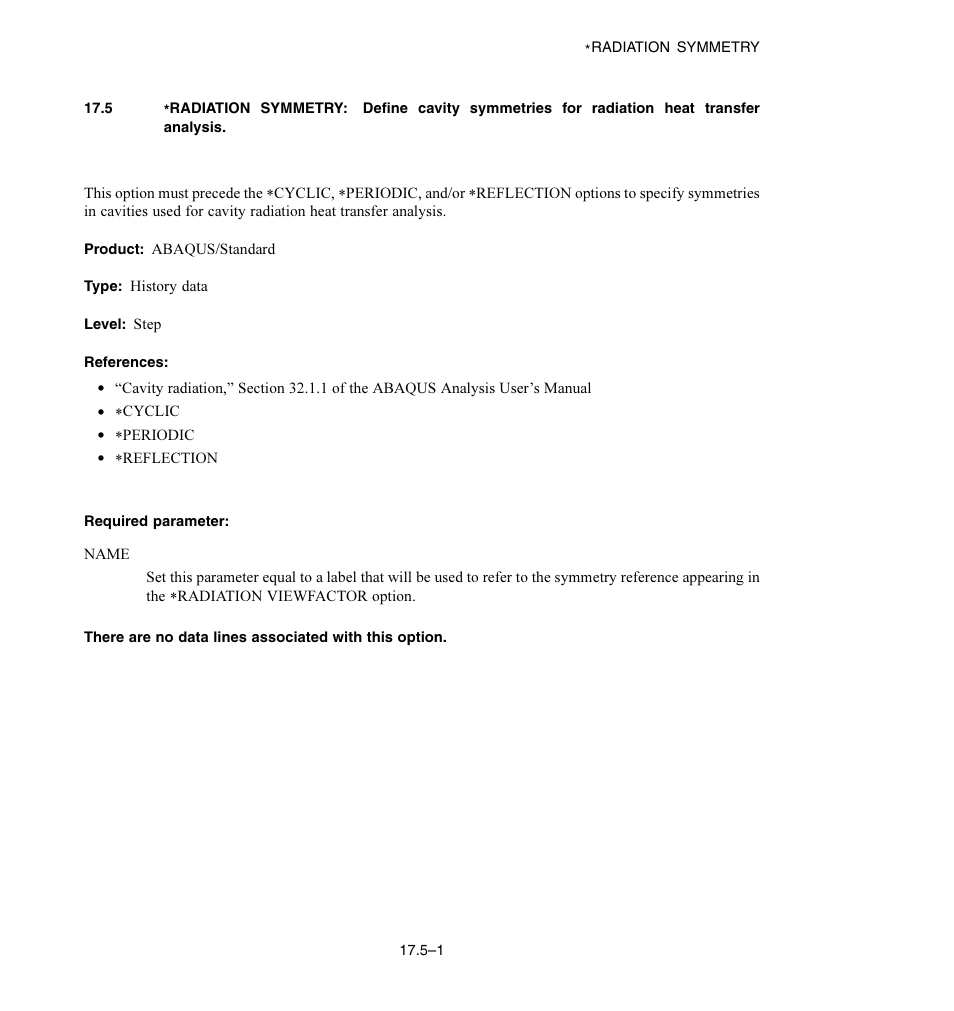 Required parameter | ABAQUS Volume II: I–Z User Manual | Page 325 / 628