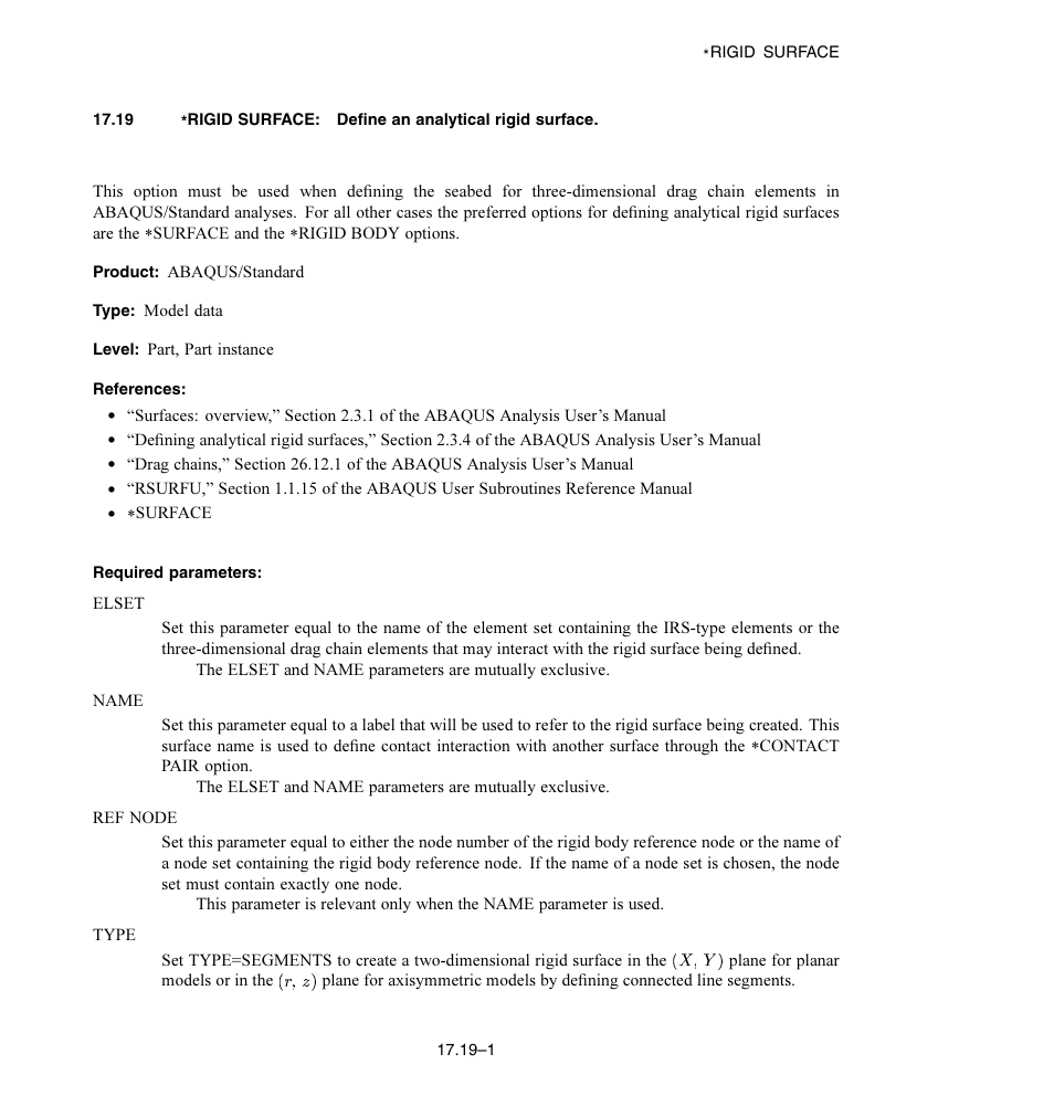 Required parameters | ABAQUS Volume II: I–Z User Manual | Page 371 / 628