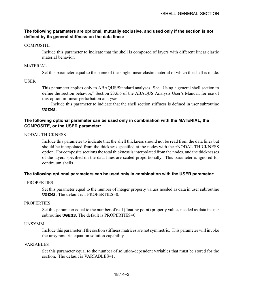 ABAQUS Volume II: I–Z User Manual | Page 417 / 628