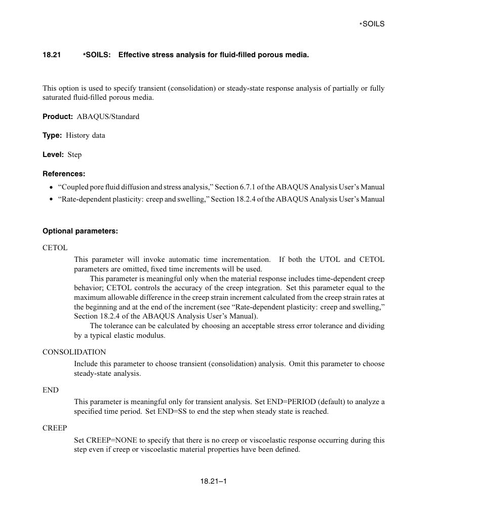 Optional parameters | ABAQUS Volume II: I–Z User Manual | Page 435 / 628