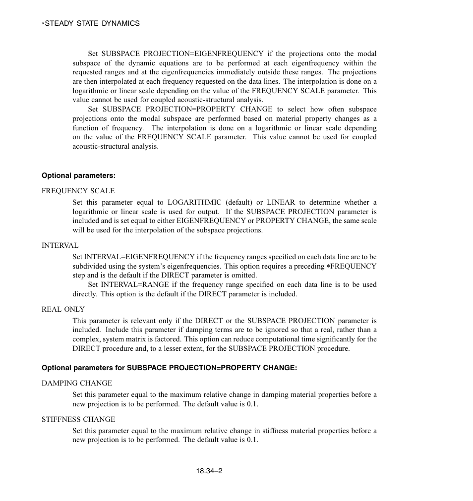 Optional parameters | ABAQUS Volume II: I–Z User Manual | Page 470 / 628