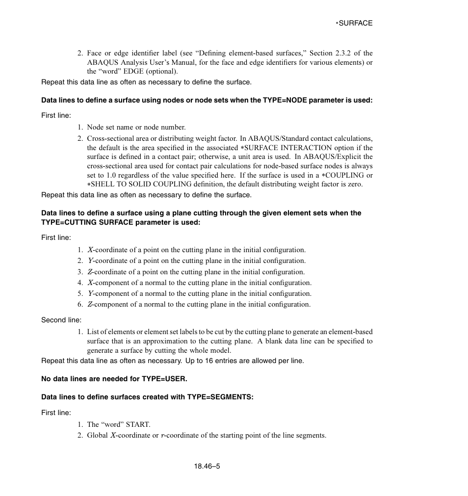 No data lines are needed for type = user | ABAQUS Volume II: I–Z User Manual | Page 505 / 628