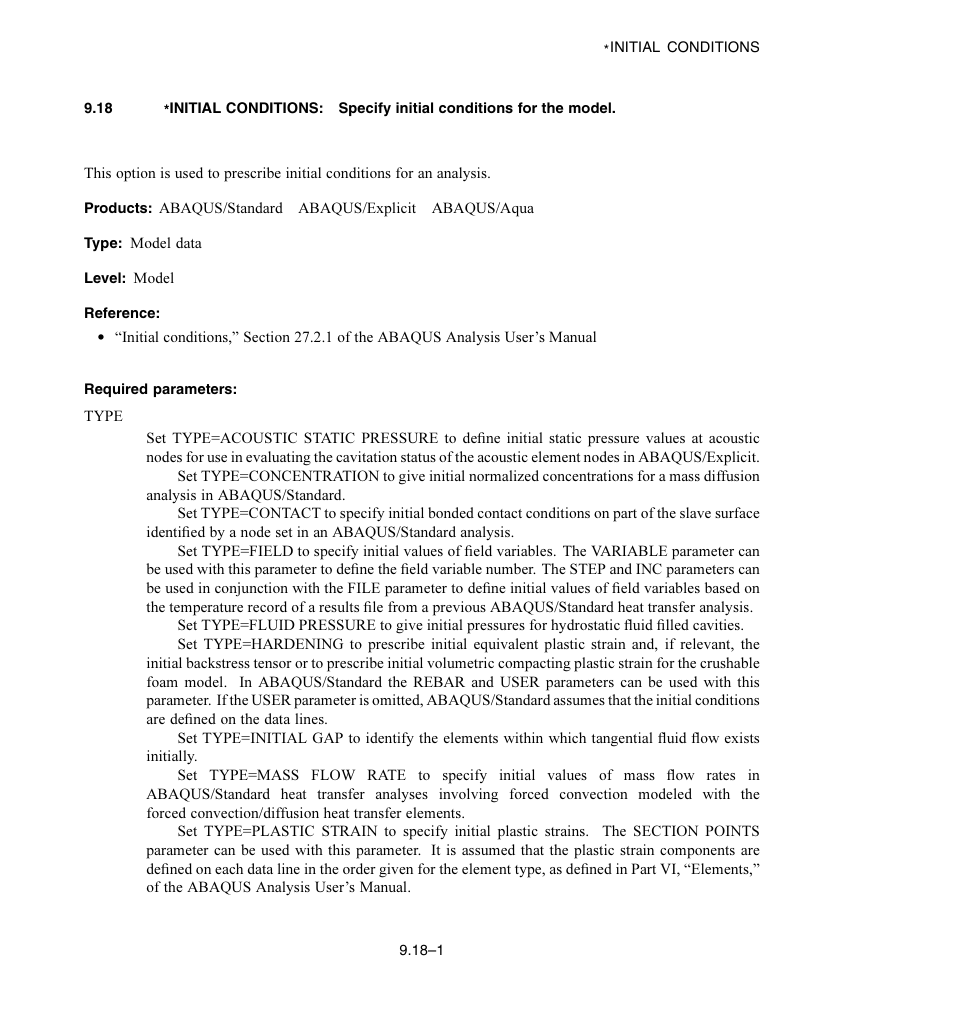 Required parameters | ABAQUS Volume II: I–Z User Manual | Page 61 / 628