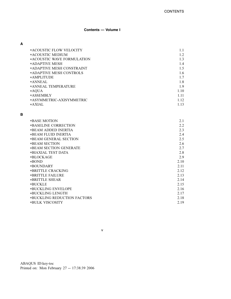 ABAQUS Volume II: I–Z User Manual | Page 7 / 628