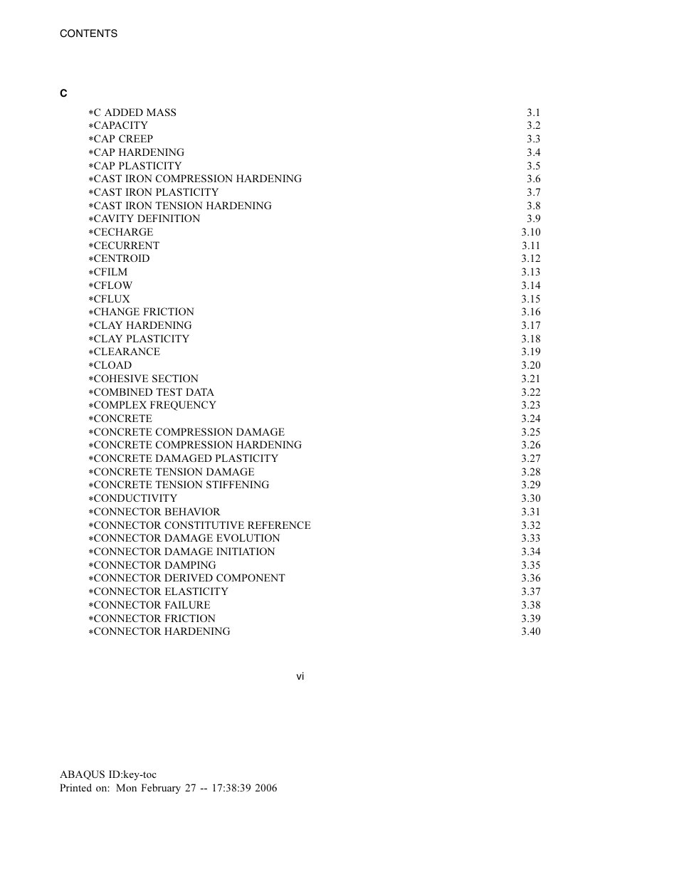 ABAQUS Volume II: I–Z User Manual | Page 8 / 628