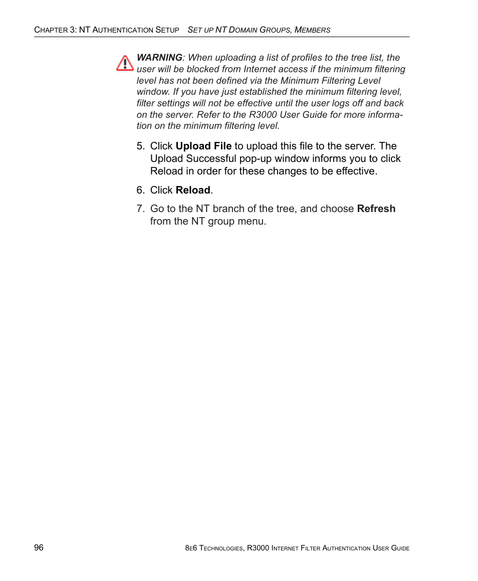 8e6 Technologies Enterprise Filter Authentication R3000 User Manual | Page 110 / 333