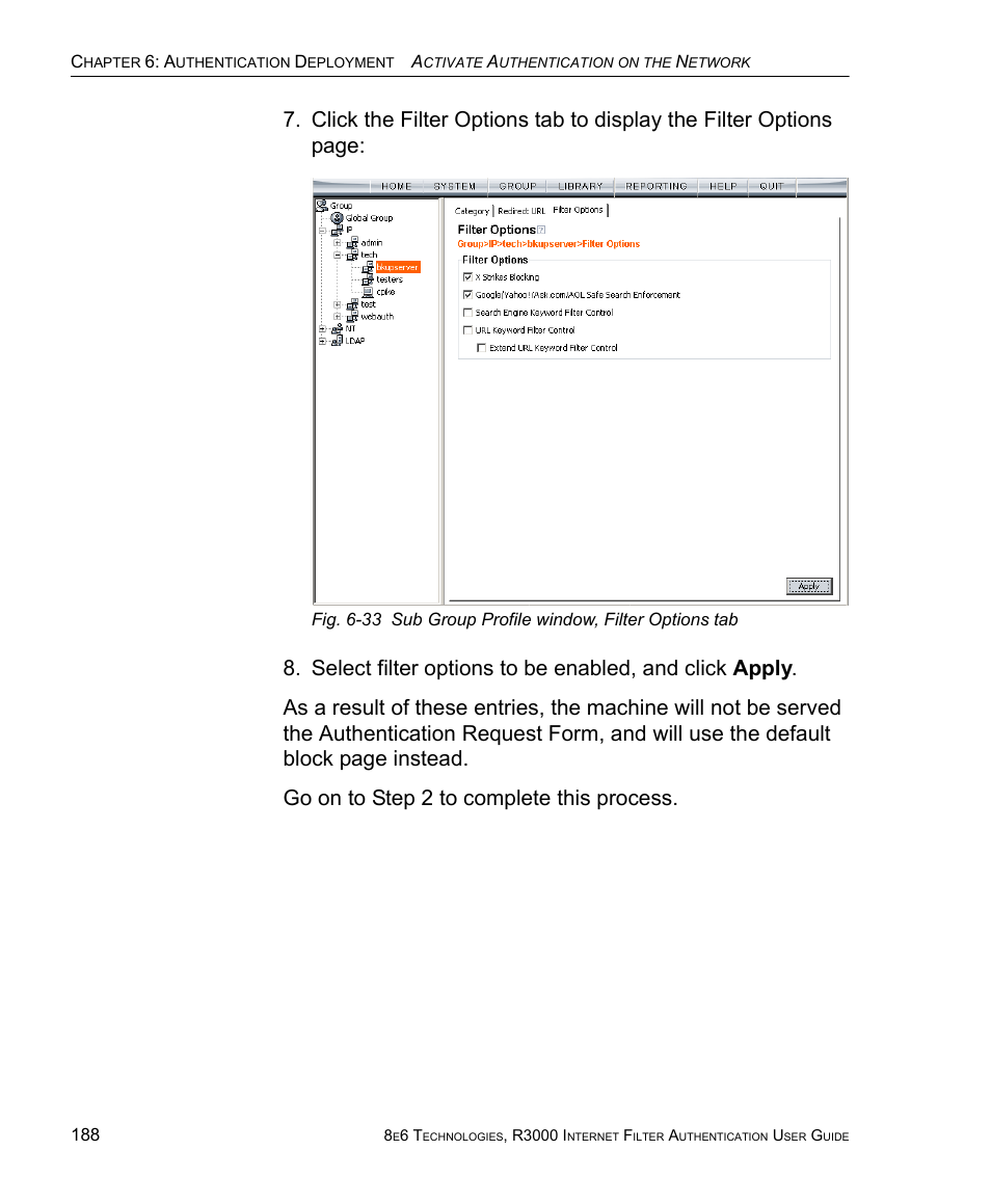 8e6 Technologies Enterprise Filter Authentication R3000 User Manual | Page 202 / 333