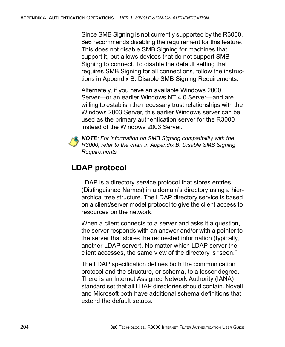 Ldap protocol | 8e6 Technologies Enterprise Filter Authentication R3000 User Manual | Page 218 / 333