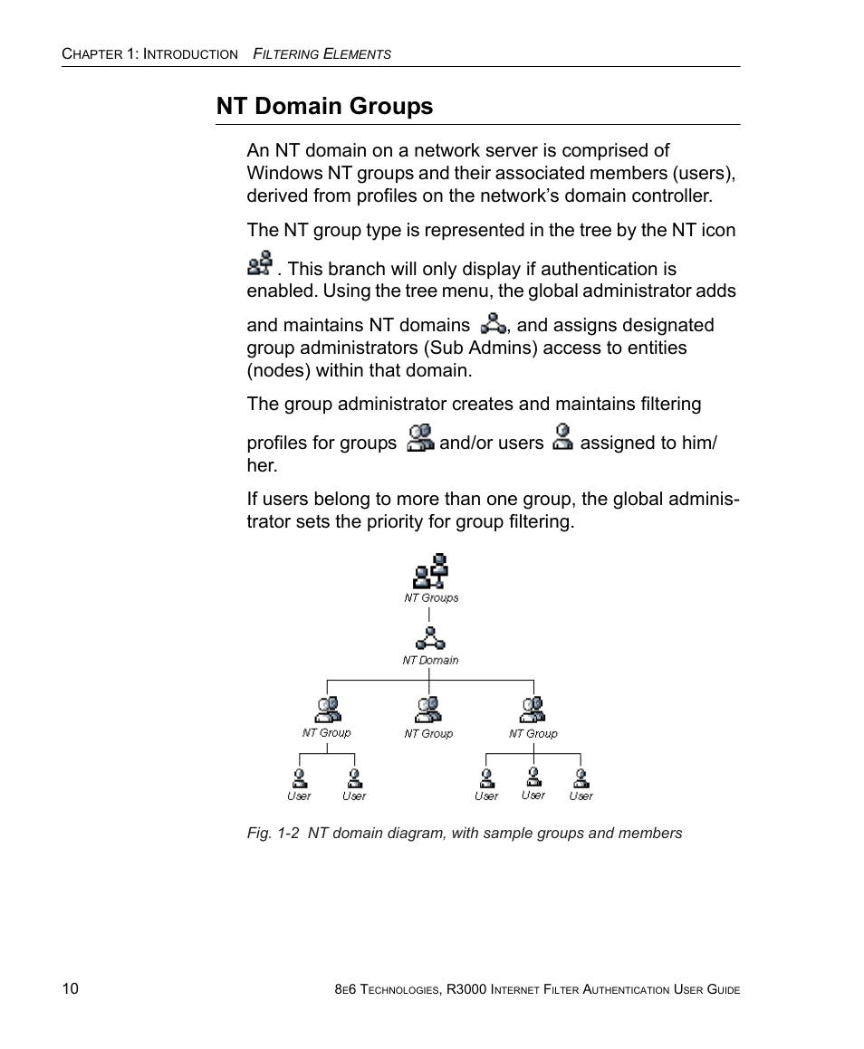 Nt domain groups | 8e6 Technologies Enterprise Filter Authentication R3000 User Manual | Page 24 / 333