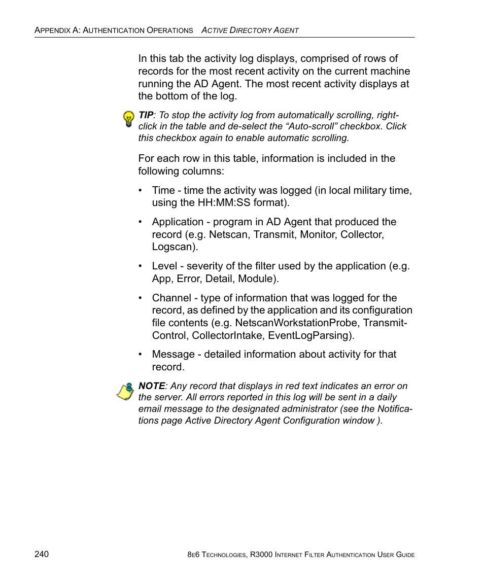 8e6 Technologies Enterprise Filter Authentication R3000 User Manual | Page 254 / 333