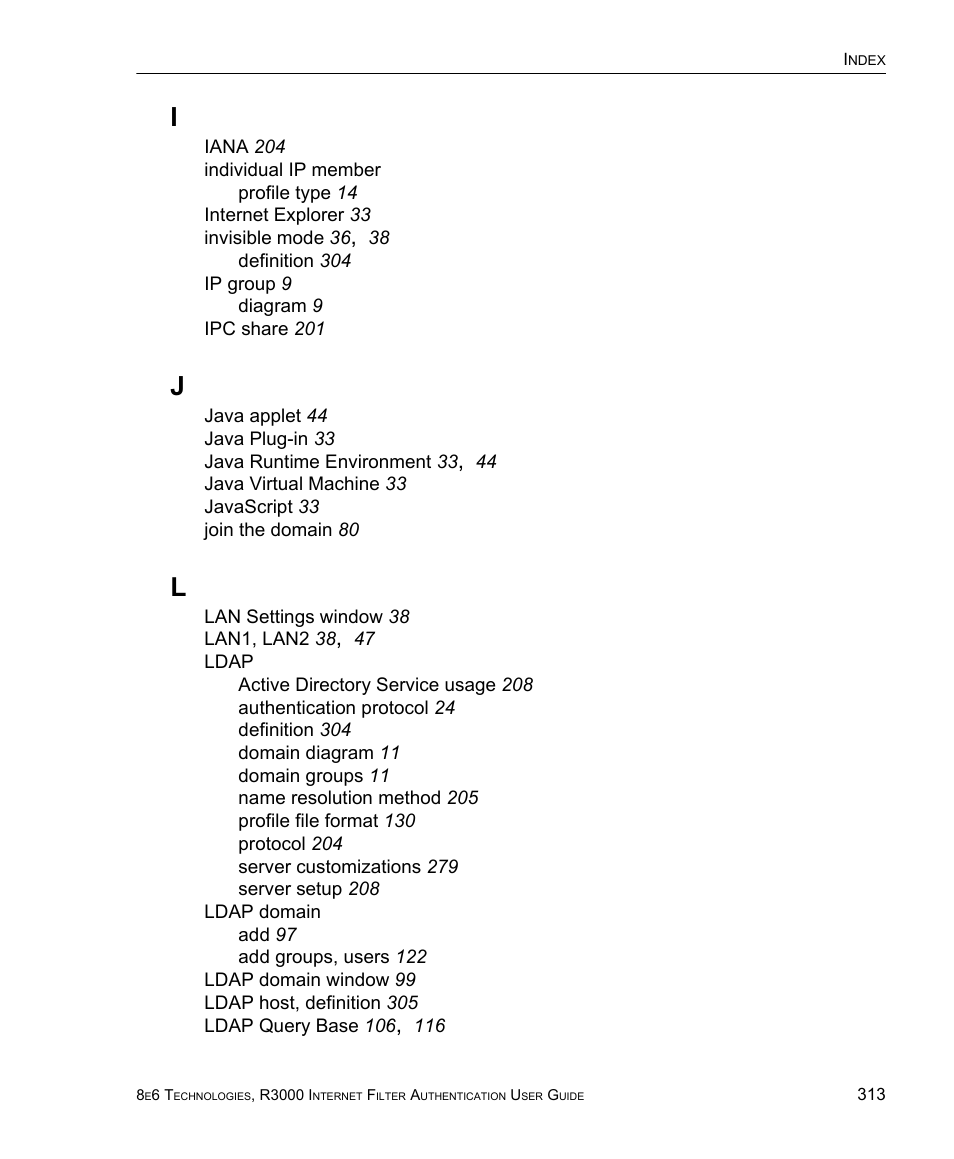 8e6 Technologies Enterprise Filter Authentication R3000 User Manual | Page 327 / 333