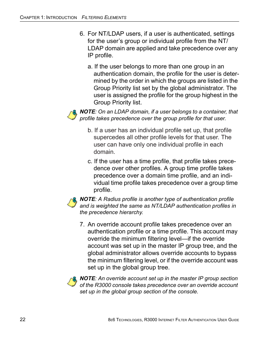 8e6 Technologies Enterprise Filter Authentication R3000 User Manual | Page 36 / 333