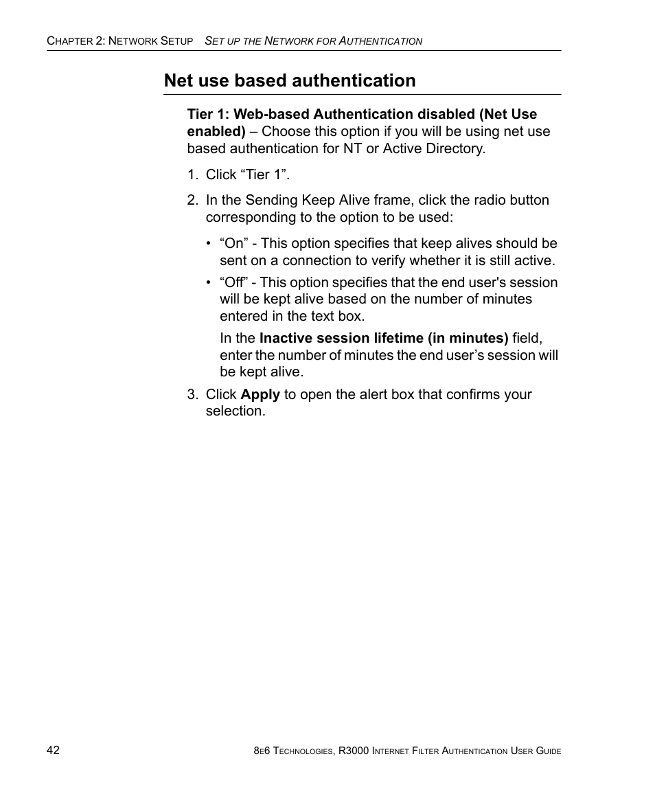 Net use based authentication | 8e6 Technologies Enterprise Filter Authentication R3000 User Manual | Page 56 / 333