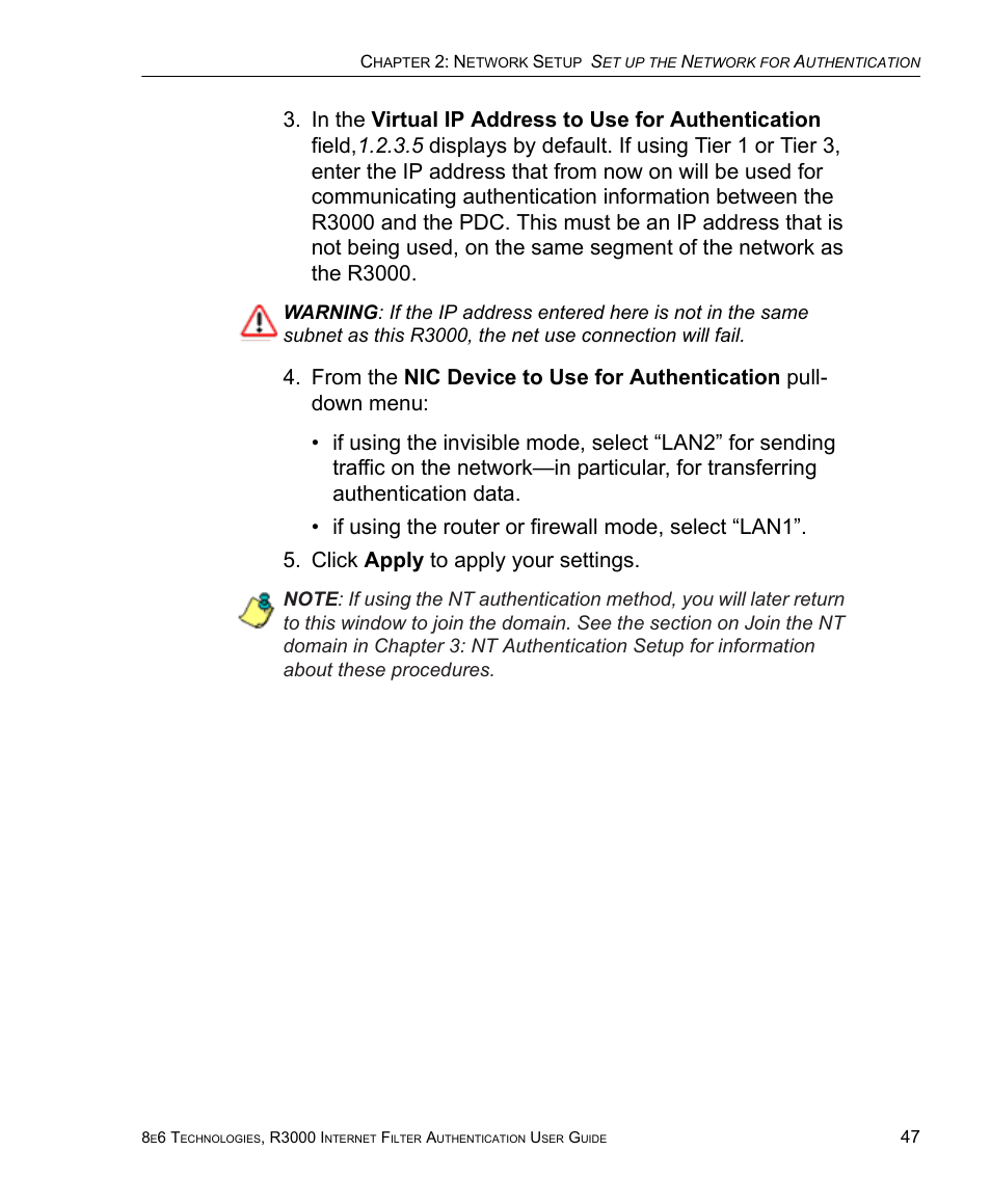 8e6 Technologies Enterprise Filter Authentication R3000 User Manual | Page 61 / 333