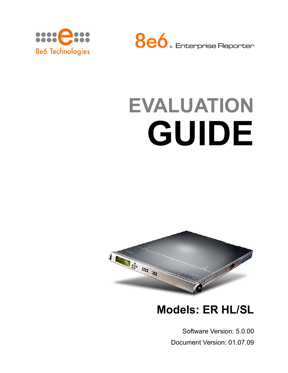 8e6 Technologies Enterprise Reporter ER HL/SL User Manual | 48 pages