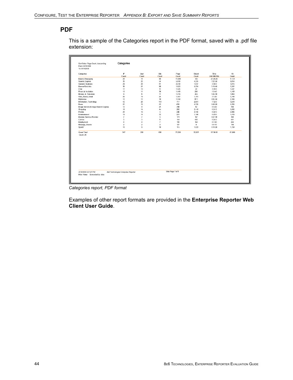 8e6 Technologies Enterprise Reporter ER HL/SL User Manual | Page 48 / 48