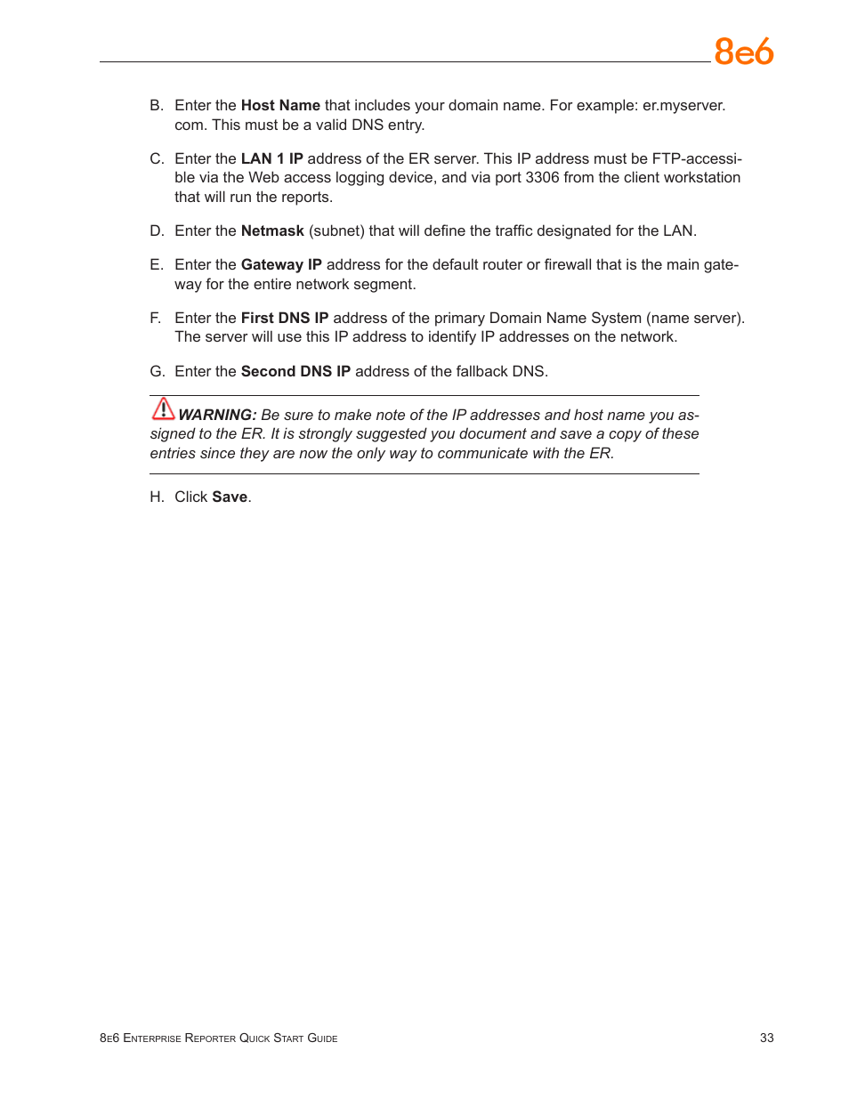 8e6 Technologies Enterprise Reporter SL-002-002 User Manual | Page 37 / 76