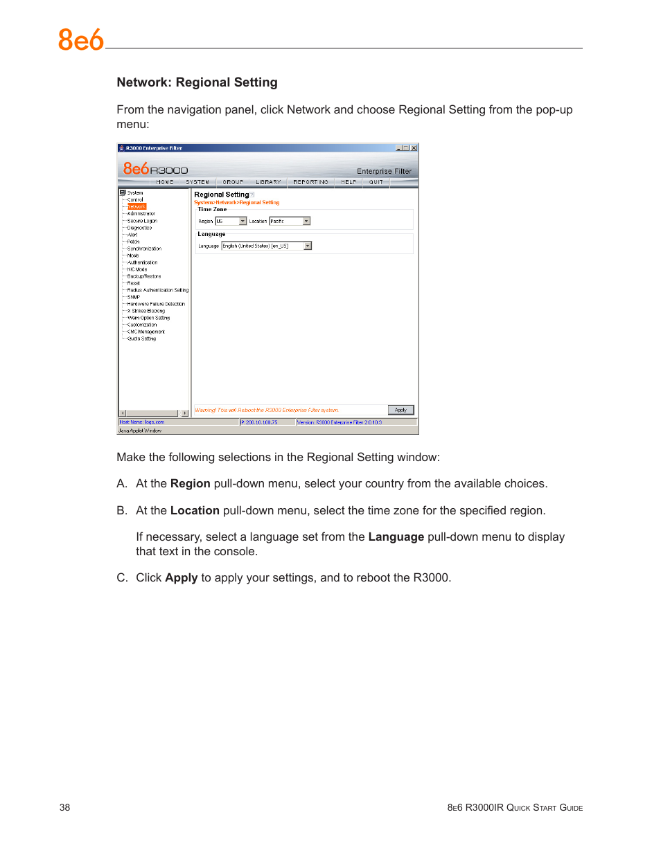 8e6 Technologies Enterprise Filter R3000IR User Manual | Page 42 / 64