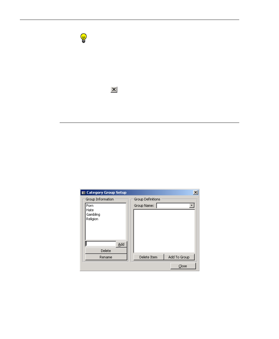 Category groupings, Category groupings button | 8e6 Technologies 3 User Manual | Page 116 / 215