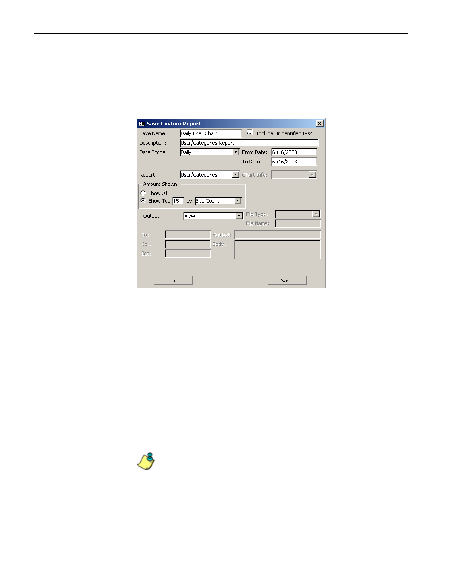 Save custom report dialog box | 8e6 Technologies 3 User Manual | Page 158 / 215