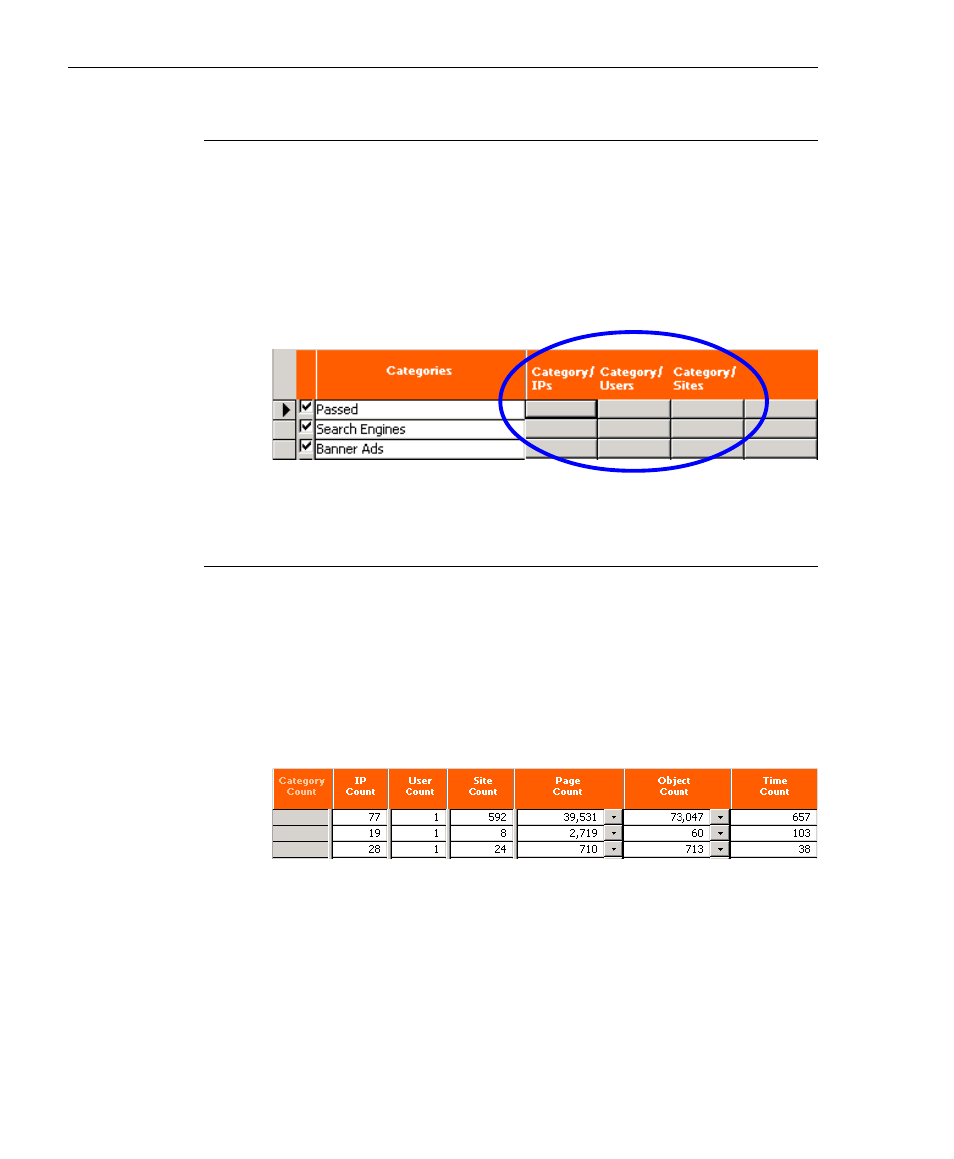 Filters, Columns, Count columns | Filters columns | 8e6 Technologies 3 User Manual | Page 164 / 215