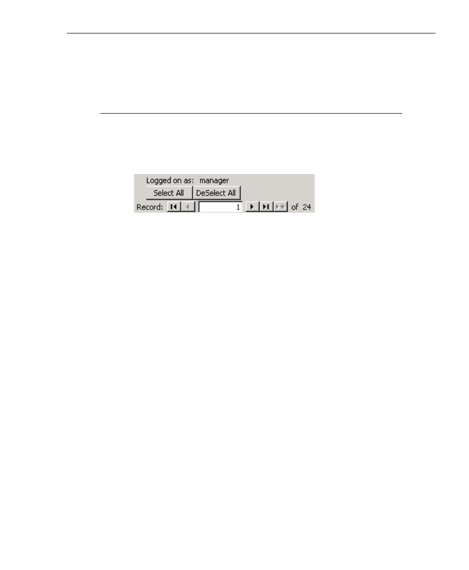 Select all, deselect all buttons, Deselect all button, Select/deselect all records | Select all button | 8e6 Technologies 3 User Manual | Page 167 / 215