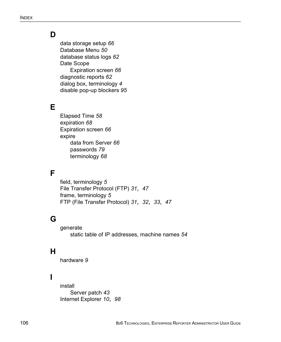 8e6 Technologies ER 4.0 User Manual | Page 114 / 118