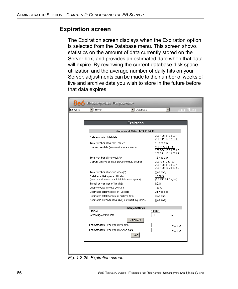 Expiration screen | 8e6 Technologies ER 4.0 User Manual | Page 74 / 118